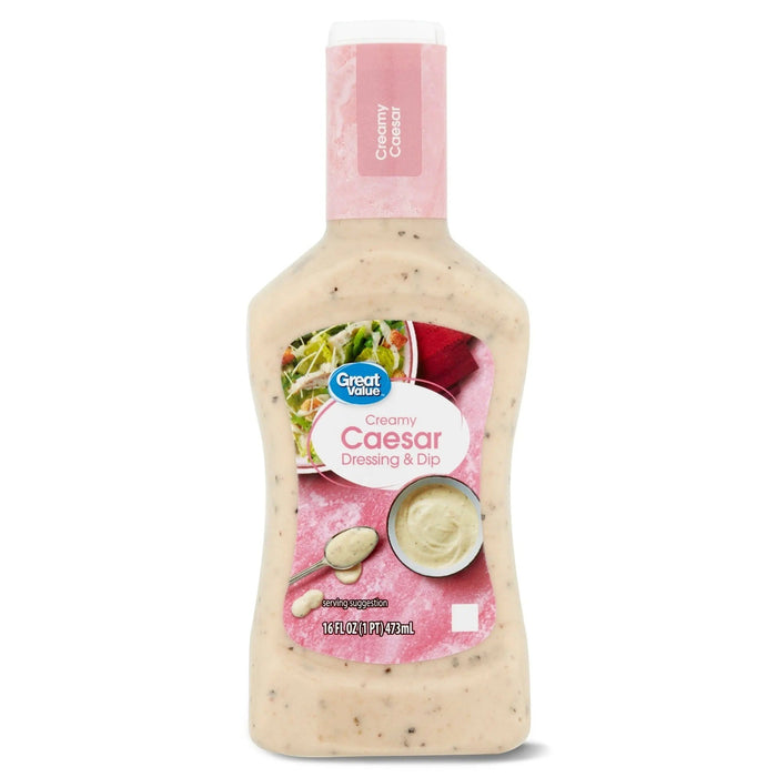 GREAT VALUE CREAMY CAESAR DRESSING & DIP 16 FL