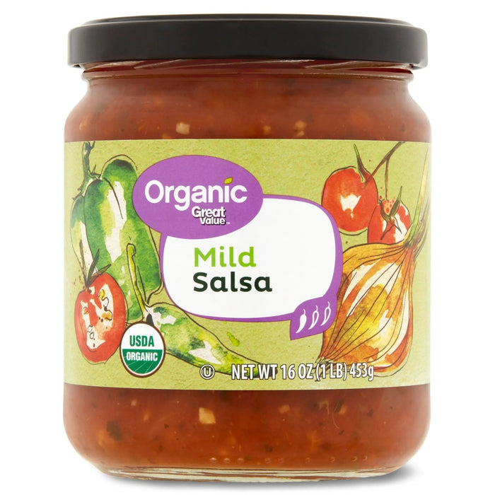 ORGANIC MILD SALSA- Mild salsa made with organic ingredients, ideal for dipping.