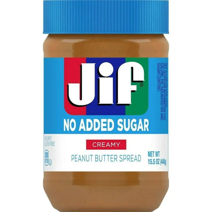 JIF NO ADDED SUGAR 15.5 OZ- No added sugar peanut butter for a healthier option.