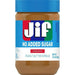 JIF NO ADDED SUGAR 15.5 OZ- No added sugar peanut butter for a healthier option.