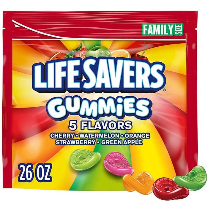 LIFE SAVERS GUMMIES 5 FLAVORS - Gummy candies in fruit flavors for a soft, chewy treat.