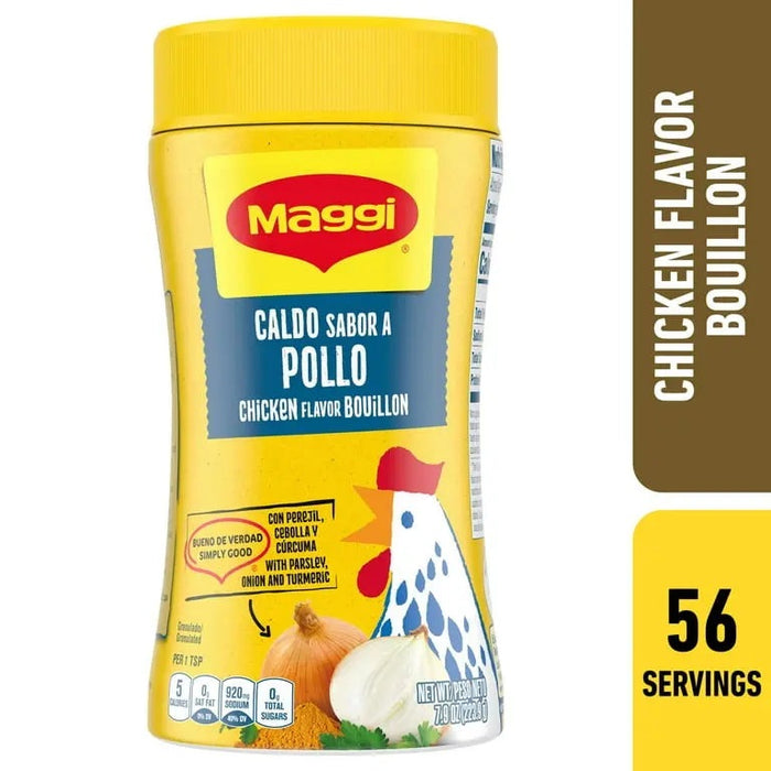 MAGGI CALDO SABOR A POLLO- Savory chicken-flavored bouillon for enriching dishes.