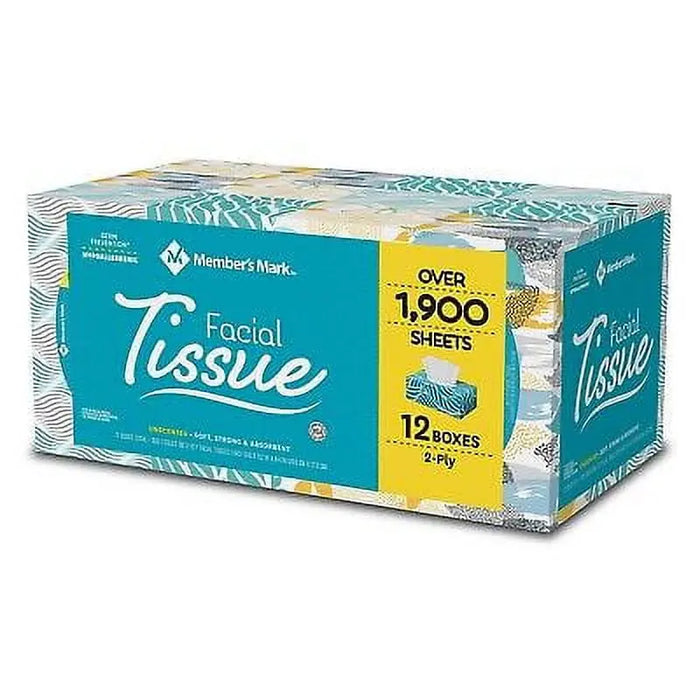 MEMBER'S MARK FACIAL TISSUE 160 2-PLY FACIAL TISSUES