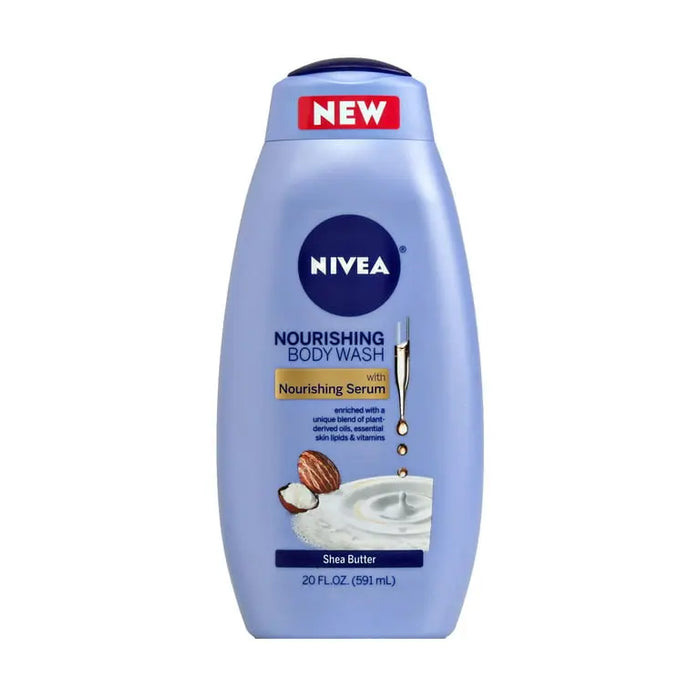 NIVEA SHEA NOURISH 20 OZ- Intensive moisture body lotion for dry skin nourishment.