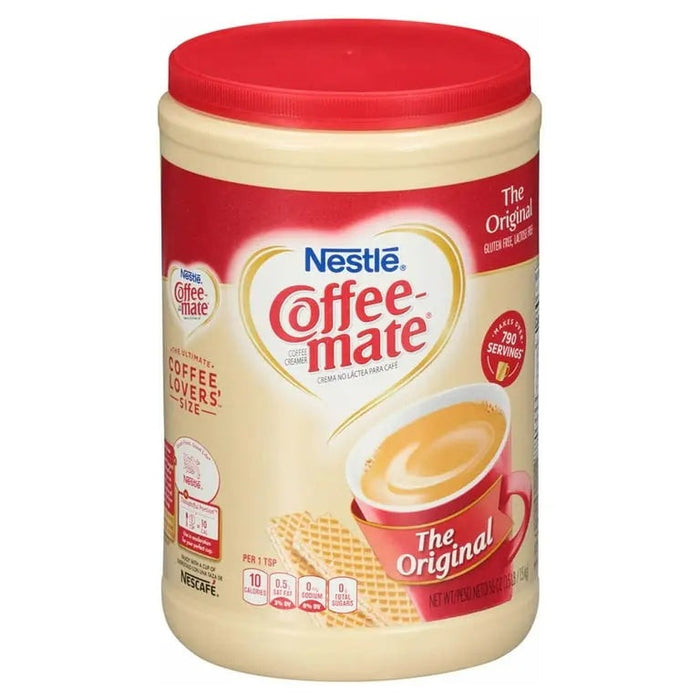 NESTLE COFFEE MATE 56 OZ- Bulk container of coffee creamer for coffee enthusiasts.