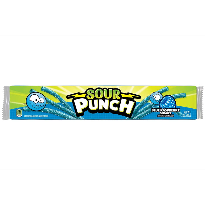 SOUR PUNCH BLUE RASPBERRY STRAWS