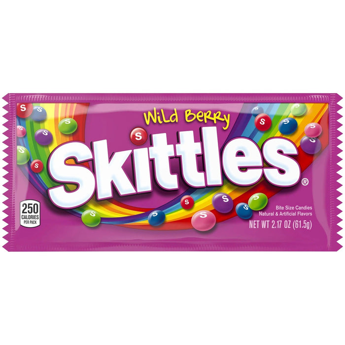 SKITTLES WILD BERRY 2.17 0Z- Berry flavors combining a sweet and tangy experience.