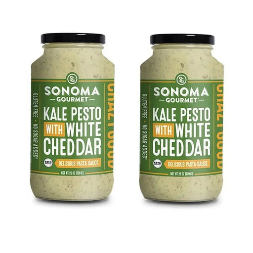 SONOMA GOURMET KALE PESTO WITH CHEDDAR 24.5 OZ- Kale and cheddar pesto for a unique twist on a classic sauce.