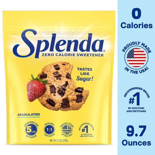 SPLENDA ZERO CALORIE SWEETENER GRANULATED TWIN PACK- Twin pack of granulated zero calorie sweetener for versatile use.