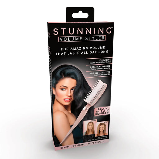 STUNNING VOLUME STYLER- A styling product for stunning hair volume.