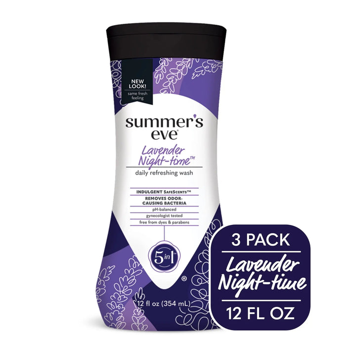 SUMMERS EVE LAVENDER 12 FL- Lavender scented feminine wash for gentle and calming cleanliness.