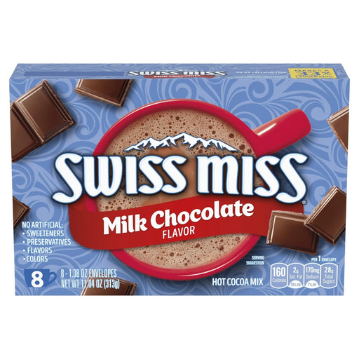 SWISS MISS MILK CHOCOLATE- Milk chocolate hot cocoa mix for a comforting warm drink.