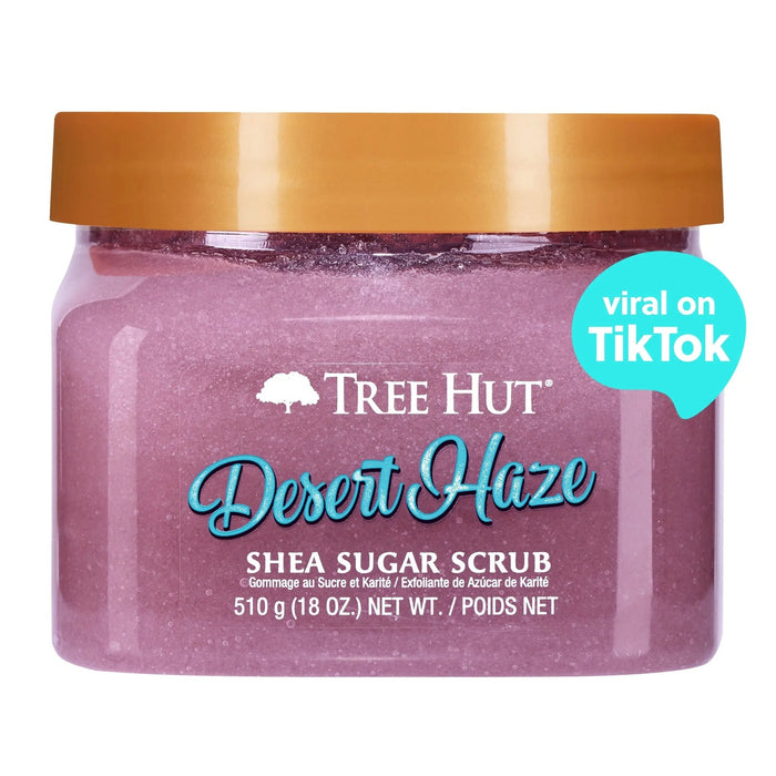 TREE HUT DESERT HAZE SHEA SUGAR BODY SCRUB 18 OZ- Vitamin C infused scrub for brightening and softening skin.