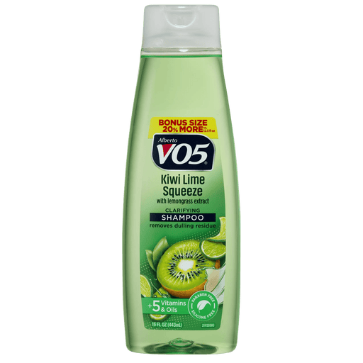 VO5 KIWI LIME SHAMPOO- Refreshing kiwi and lime shampoo for clean, revitalized hair.