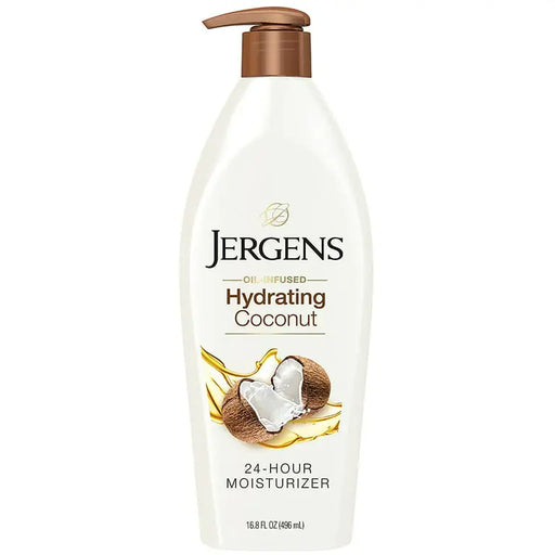 JERGENS HYDRATING COCONUT 16.8 FL- Tropical coconut oil for hydrating and nourishing the skin.