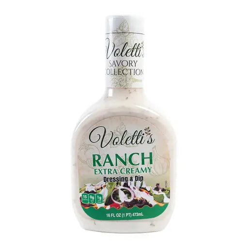 VOLETTI'S RANCH EXTRA CREAMY- Extra creamy ranch dressing for a rich and flavorful salad addition.